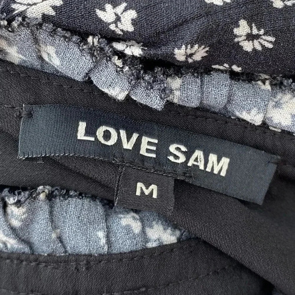 Love Sam Floral One Shoulder Ruffle Tiered Mini Dress Medium Fairygoth Gypsy - Picture 13 of 16